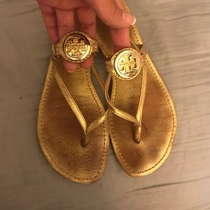 Gold Tory Burch sandals